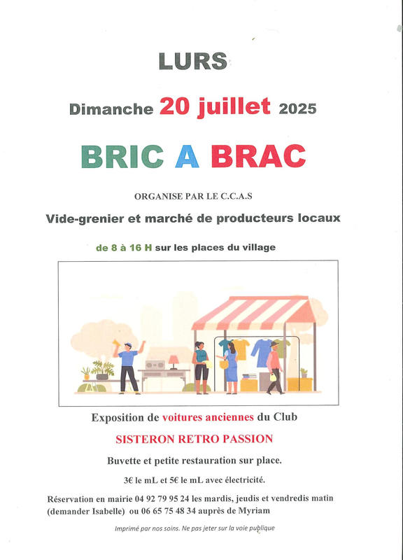 Bric à brac et marché de producteurs locaux