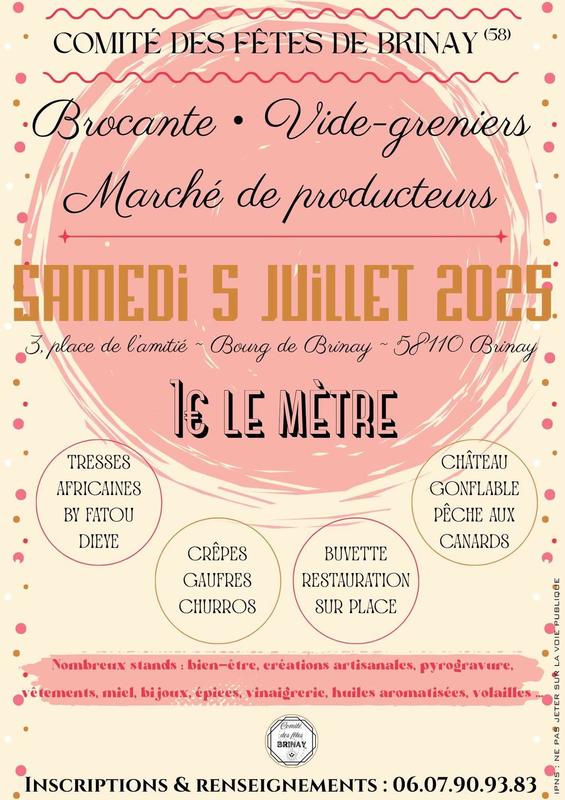 Brocante - vide-greniers - marché de producteurs
