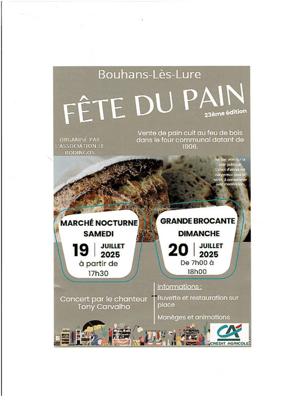 Grande brocante - fête du pain - 23ème édition