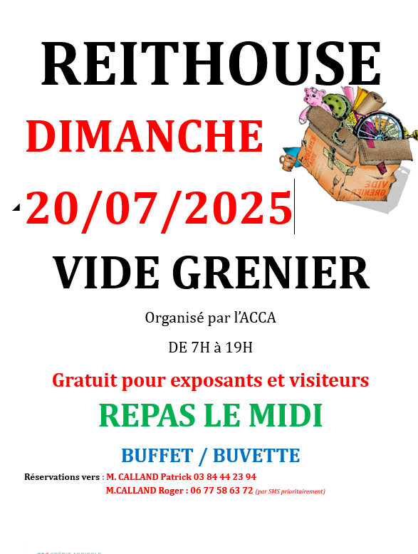 Vide grenier annuel de l'acca de reithouse