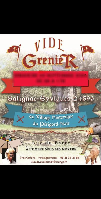 Vide grenier au village historique du périgord noir