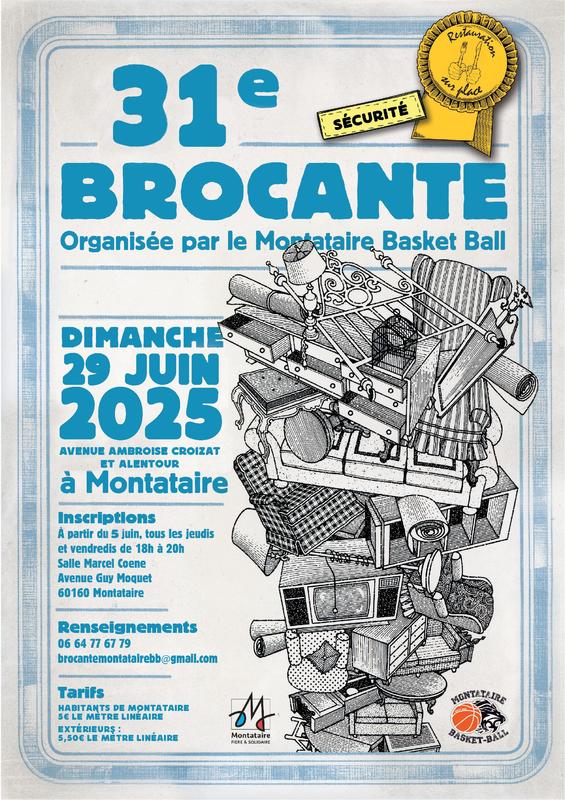 31ème brocante du montataire basket ball