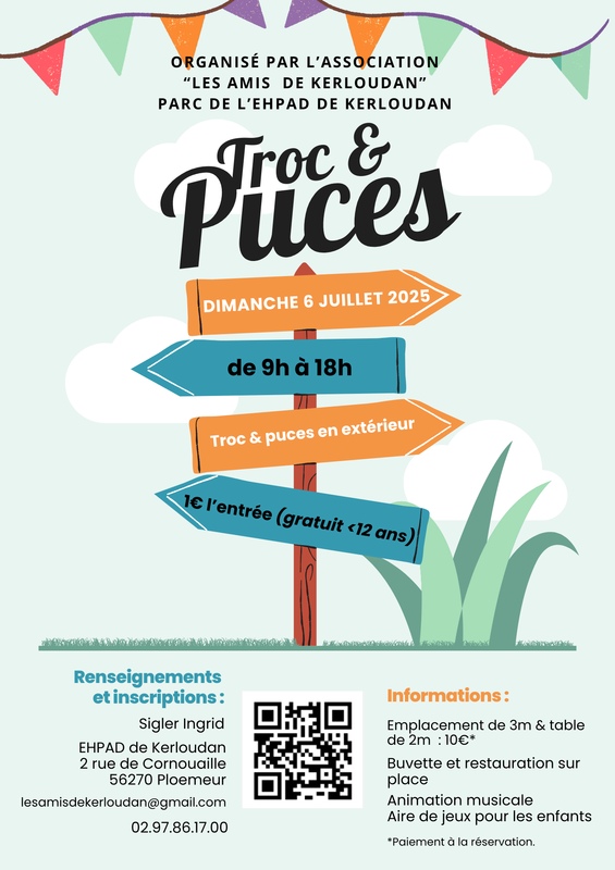 Troc et puces extérieur "les amis de kerloudan"