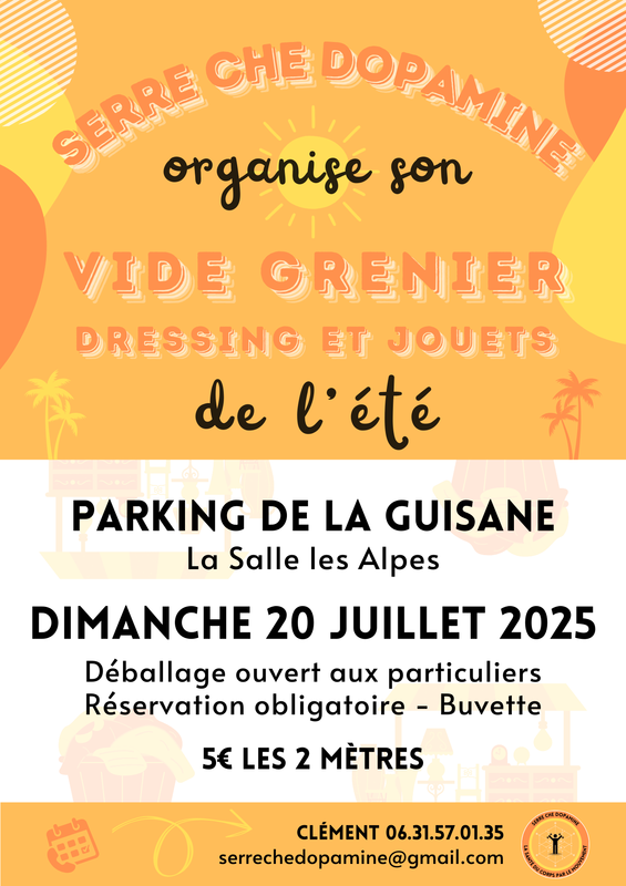 Vide grenier, dressing et jouets de l'été