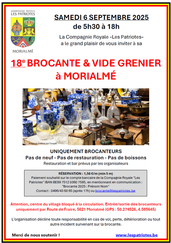 18e brocante et vide grenier