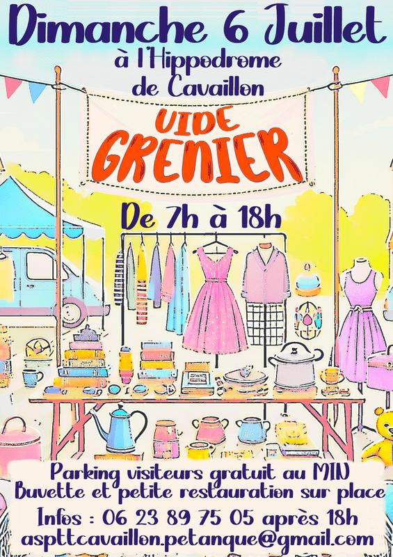 Vide grenier asptt cavaillon pétanque