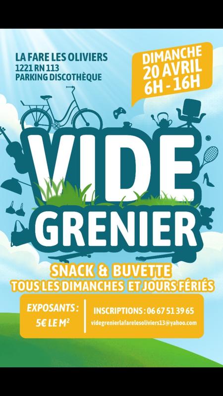 Vide grenier la fare-les-oliviers