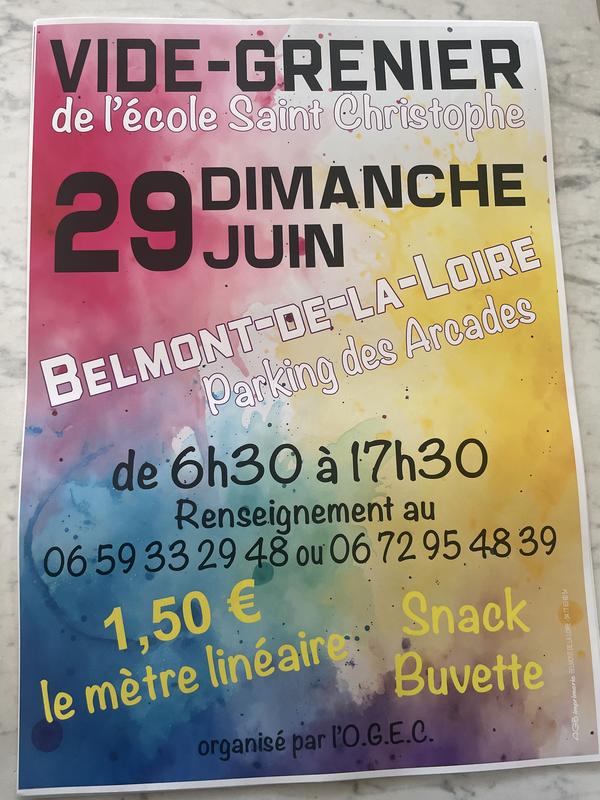 Vide - grenier de l’école st christophe