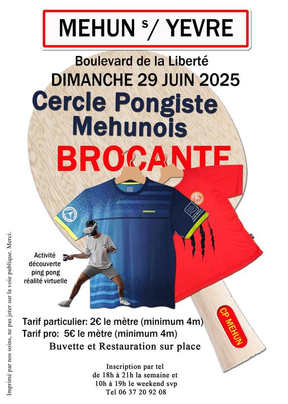 Brocante du cercle pongiste mehunois