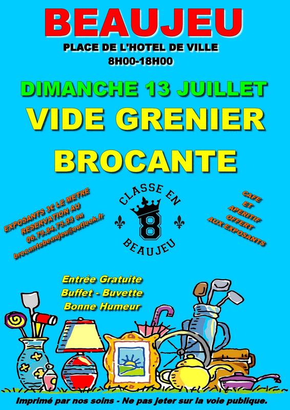 Vide grenier brocante des classes en 8