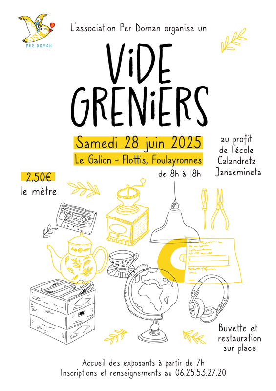 Vide-greniers de l'association per doman
