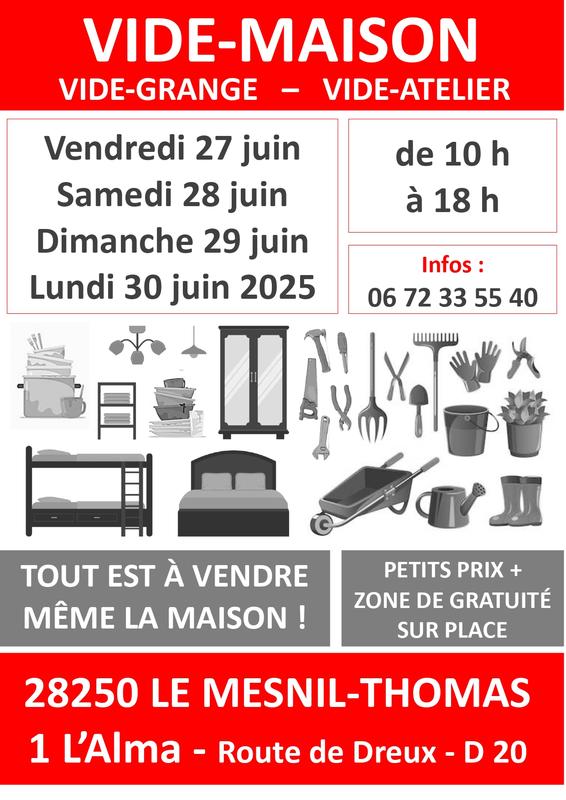 Vide-maison - vide-grange - vide-atelier
