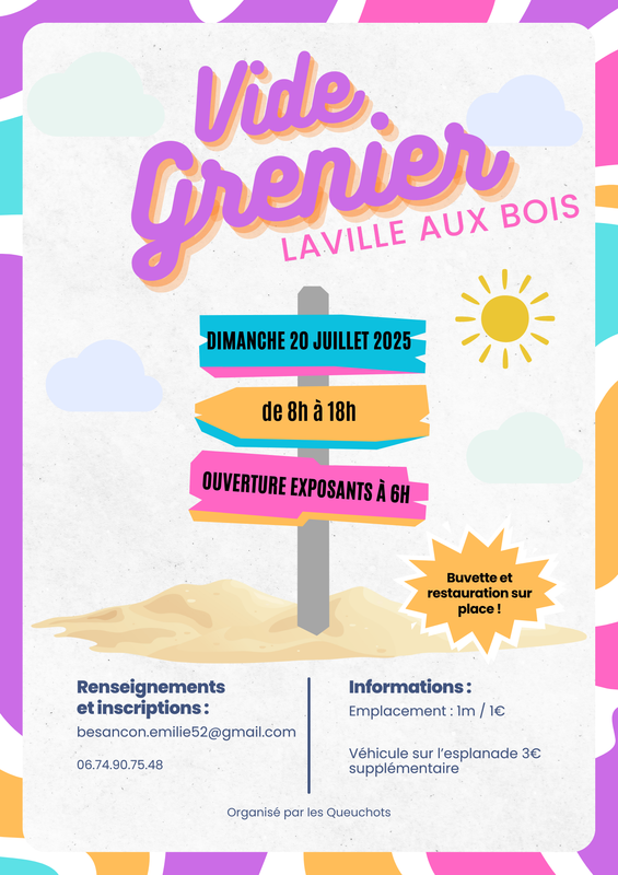 Vide grenier de l'association les queuchots
