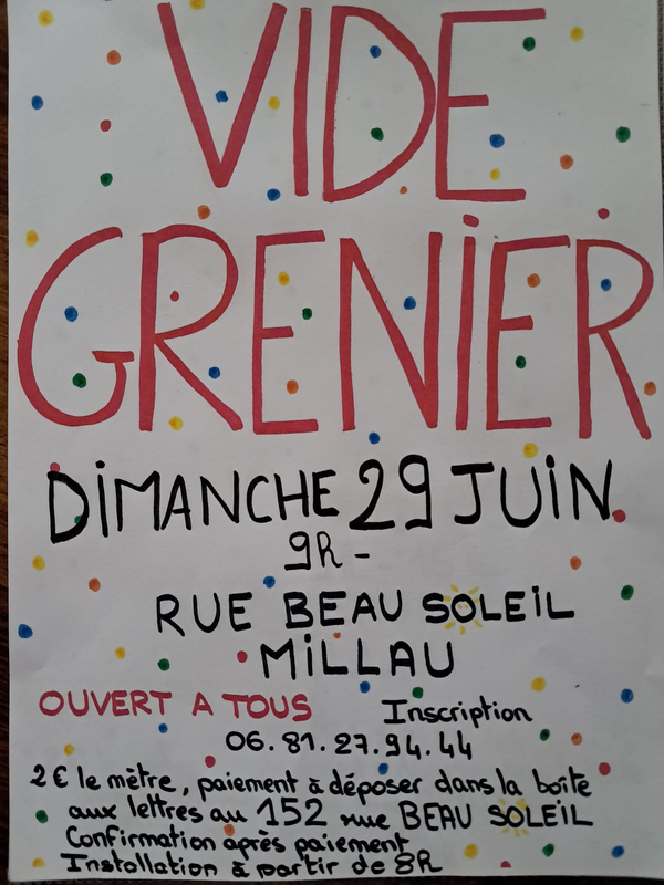 Vide grenier de printemps