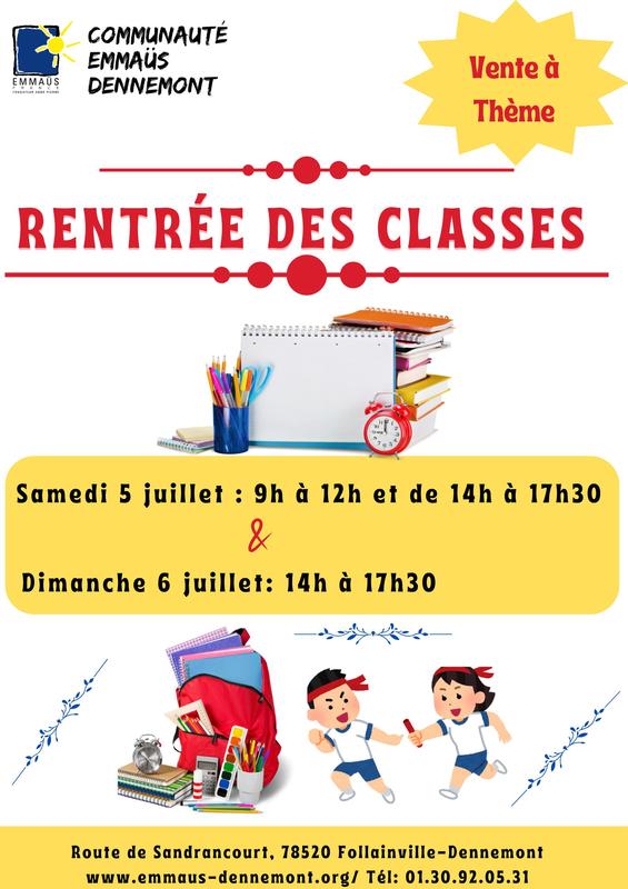 Braderie solidaire "rentree des classes"