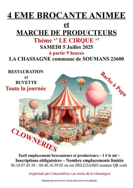 Brocante de l'association les amis de la chassagne