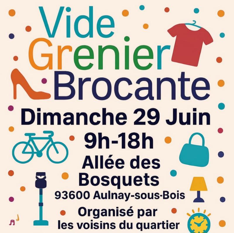 Vide grenier des voisins de l'allée des bosquets