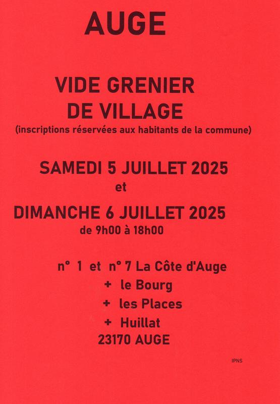Vide grenier de village