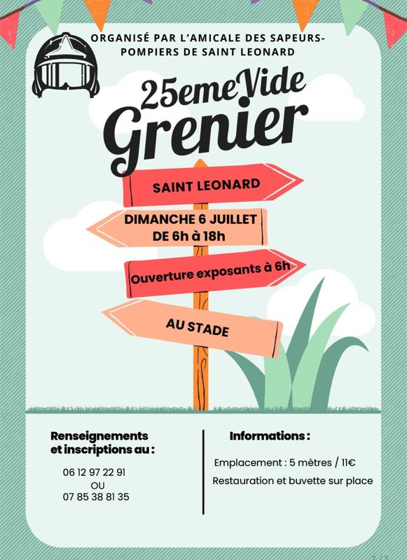 25ème vide grenier de l'amicale des sapeurs pompiers