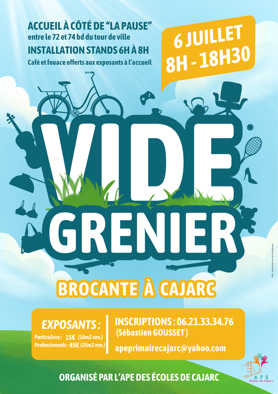 Vide-grenier - brocante de l’ape des écoles