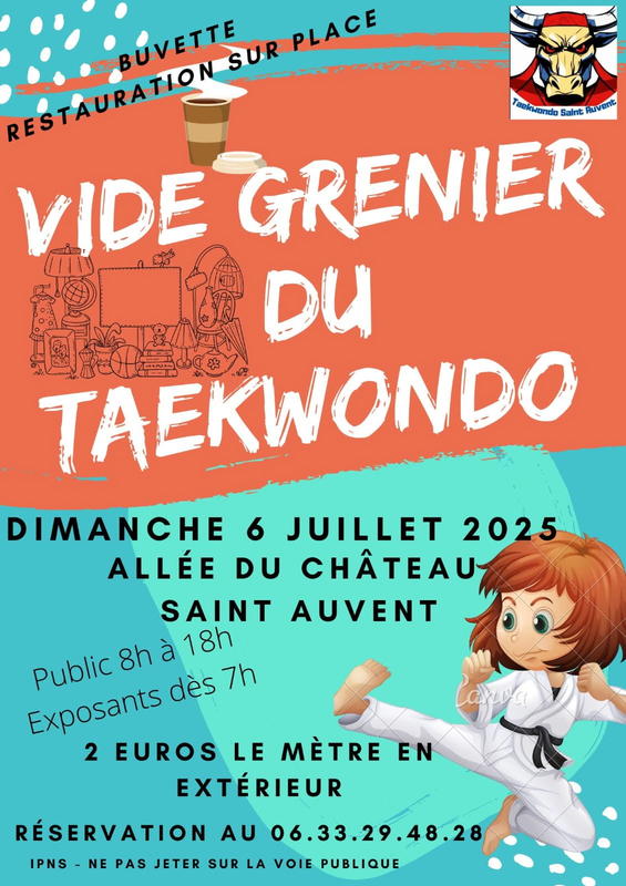 Vide grenier de l'association du taekwondo