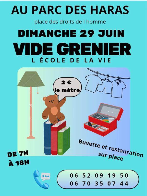 Vide grenier de l'association l'école de la vie