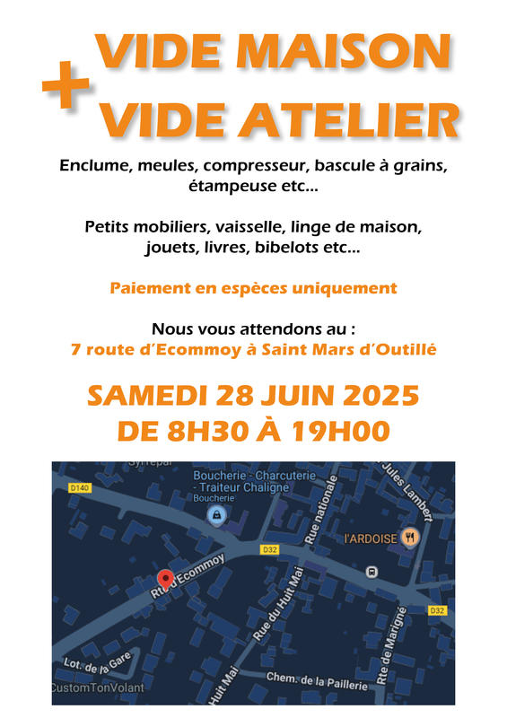 Vide maison - vide atelier