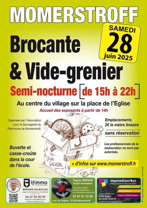 Brocante et vide grenier semi-nocturne