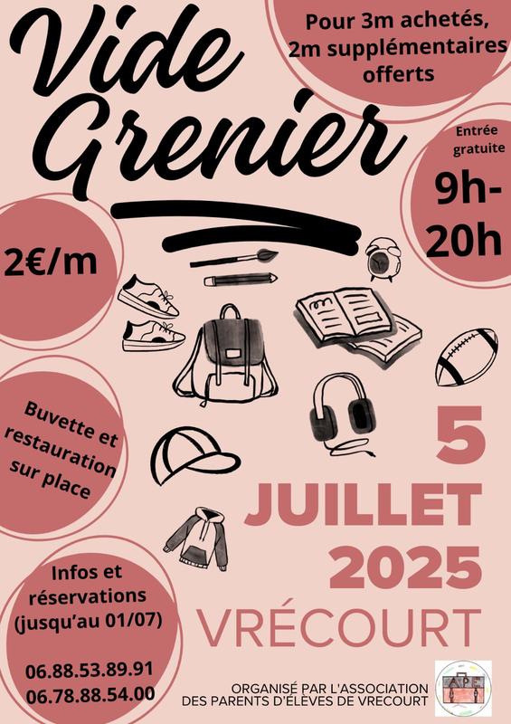 Vide grenier de l'association des parents d'élèves