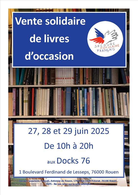 Braderie de livres d'occasion du secours populaire