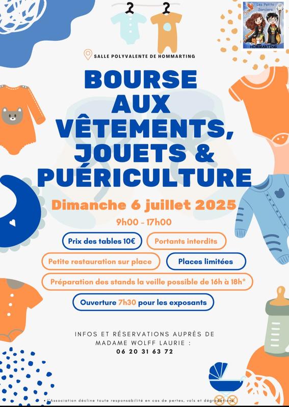 Bourse vêtements, jouets et puériculture