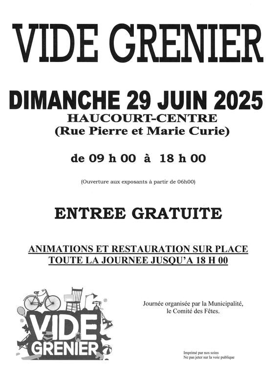 Vide grenier annuel