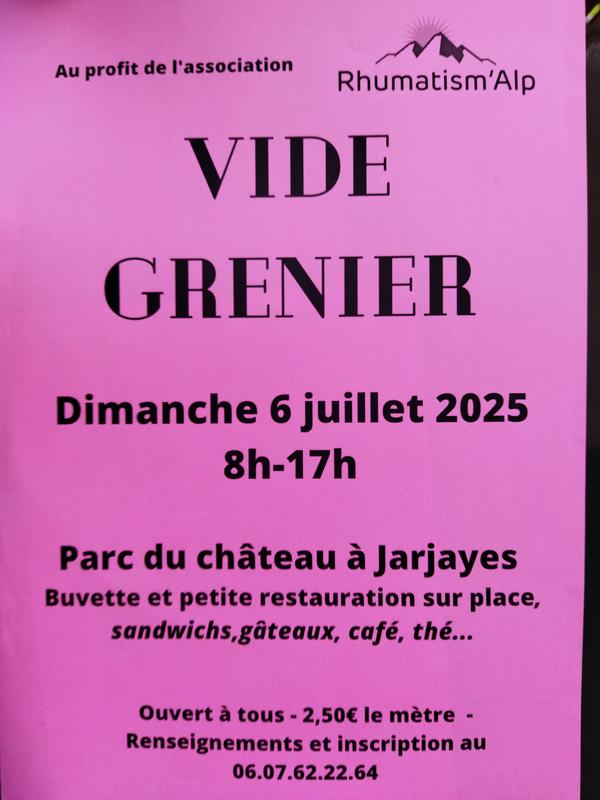 Vide-grenier de l'association rhumatismalp