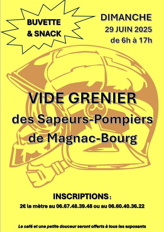 Vide grenier des sapeurs pompiers